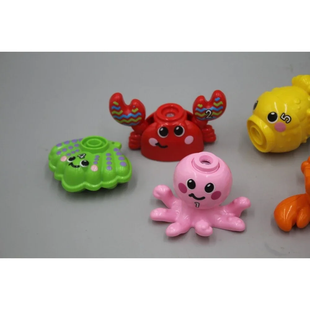 QTY:6 VTech Jiggle & Giggle Fishing Set Replacement Pieces Crab Octopus Shark